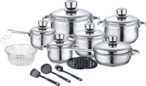 Royalty Line 18-Piece Stainless Steel Cookware Set RL-1802