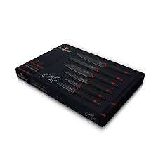 Berlinger Haus 6-Piece Marble Coating Stainless Diamond Line Knife Set - Red and Black BH-2114
