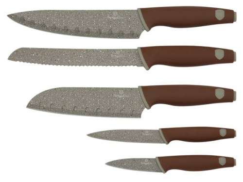 Berlinger Haus Granit Diamond Line 5 pcs knife set with marble coating, Granit Diamond Line, BH-2307
