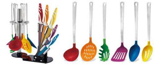 FREE SHIPPING Royalty Line RL-KT12 12 Pcs Non-Stick Coating Knife Set & Utensils