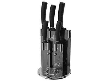 **Berlinger Haus 6 pcs knife set with stand, Black Royal Collection, BH-2382