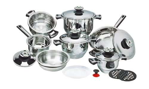 Stainless Steel Cookware Set | 16 Piece