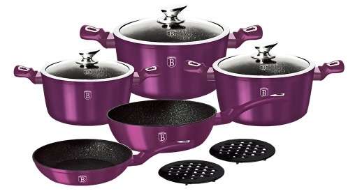 10 Piece Berlinger Haus Cookware Set | Purple
