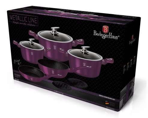 10 Piece Berlinger Haus Cookware Set | Purple