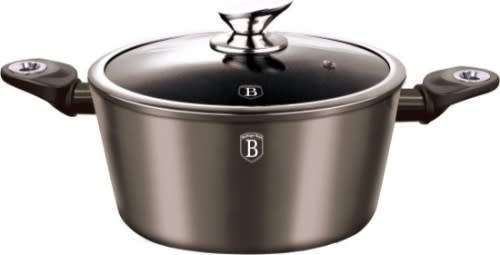 Berlinger Haus BH-1234 Casserole with lid 20 cm, Carbon Metallic Line