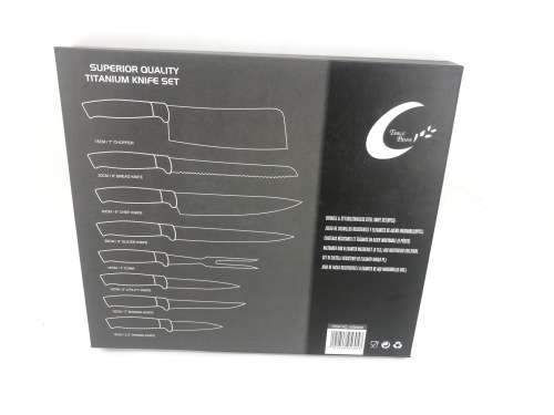 **TABLE PRIDE** SUPERIOR QUALITY TITANIUM KNIFE SET 8 PCS