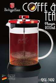 Berlinger Haus 800ml Coffee &amp; Tea Plunger - Burgundy Metallic,BH-1498