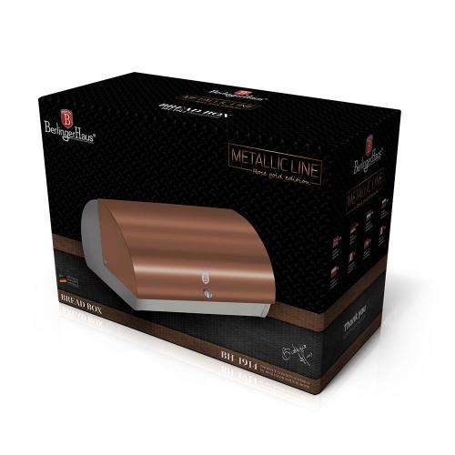 Berlinger Haus 38cm Premium Bread Box - Rose Gold Metallic,BH-1914
