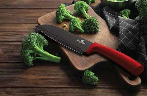 Berlinger Haus 6-Piece Marble Coating Knife Set - Burgundy Metallic Line BH-2395