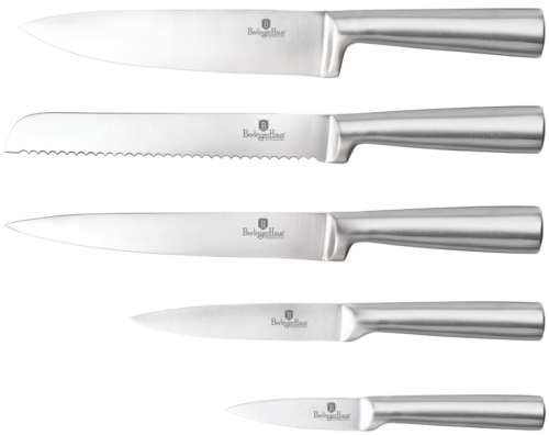 Berlinger Haus 6-Piece Stainless Steel Black Royal Knife Set with Stand, BH-2427