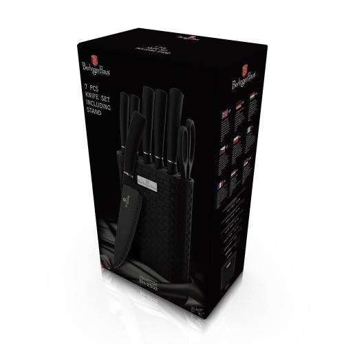 Berlinger Haus 7-Piece Non-Stick Coating Knife Set with Stand Silver