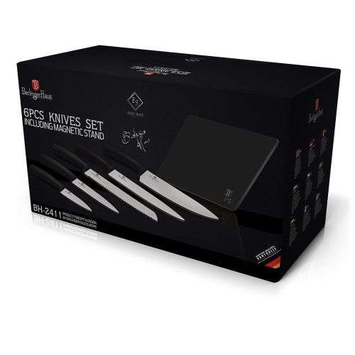 Berlinger Haus 6-Piece Stainless Steel Knife Set with Stand, BH-2411