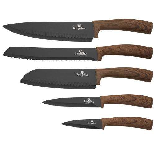 Berlinger Haus 6-Piece Forest Line Knife Set with Stand - Original Wood, BH-2530