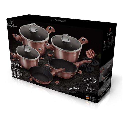 Berlinger Haus 'i-Rose Edition' 10-Piece Marble Coating Cookware Set - BH-6043