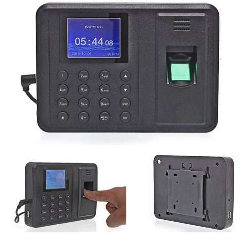 Fingerprint Time Attendance Machine - Black