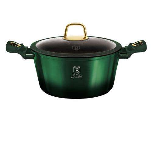 Berlinger Haus 20cm Titanium Coating Casserole with Lid - Emerald Edition