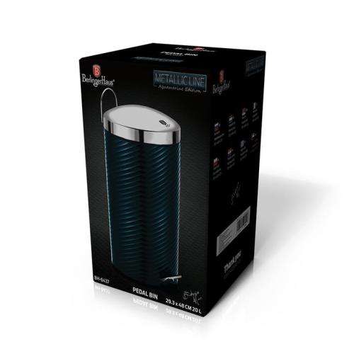 Berlinger Haus 20 Litre Stainless Steel Premium Pedal Bin - Aquamarine