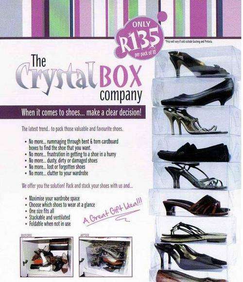 sort your cupboard with Cristal clear shoe box