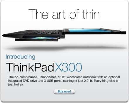 IBM/LENOVO thinkpad X300 ultra-thin ultra-light, ultra portable! Solid state drive