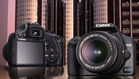 CANON EOS 450D with bag/ memory card/ strap and efs 18-55mm lens