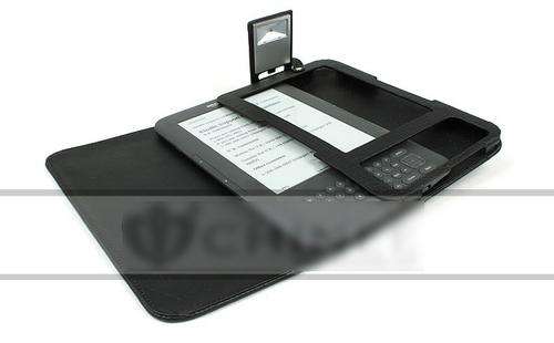 Lighted leather cover for Kindle 3