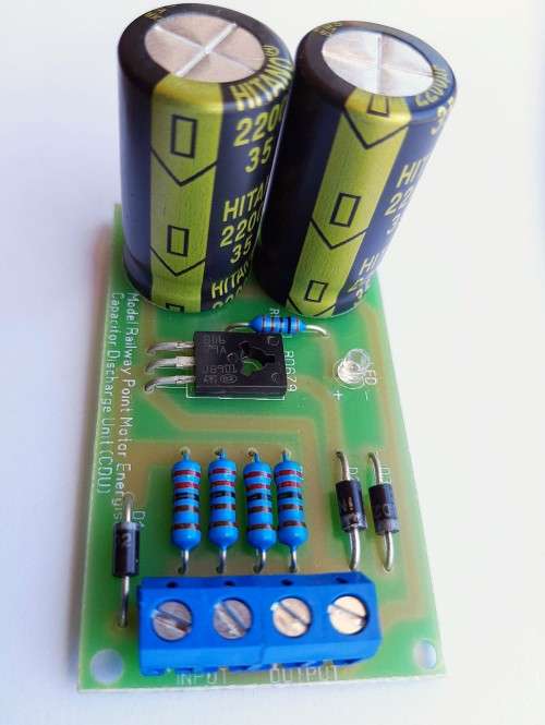 Capacitor Discharge Unit (CDU) / Point Motor Energiser unit for model railway layouts