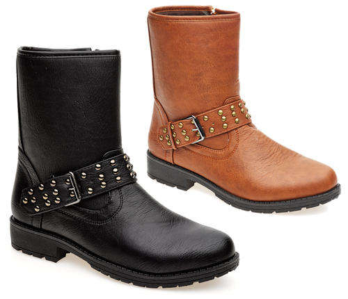 Ladies Mid Hi Studded Boots (FC501)