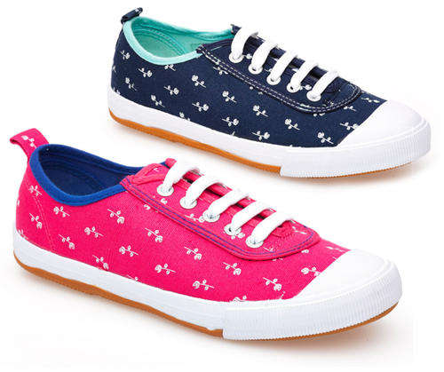 Ladies Soviet Low Cut Floral Print Sneakers (LSV215)