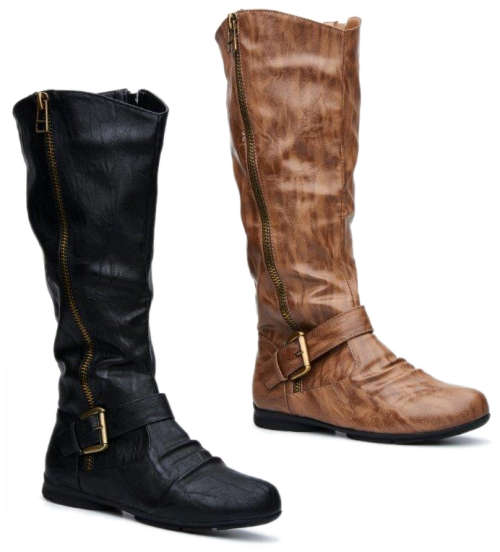 Ladies' In House Boots With Zip & Side Buckle