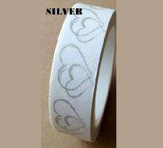 Silver Hearts Washi Tape
