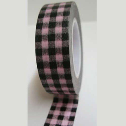 Pink and Black Blocks Washi Tape