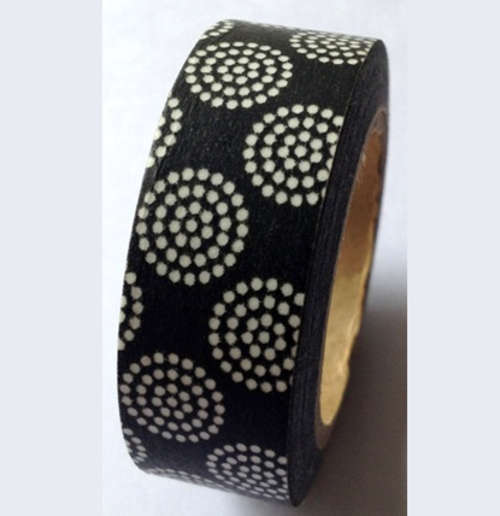 Black Circles and Dots Washi Tape