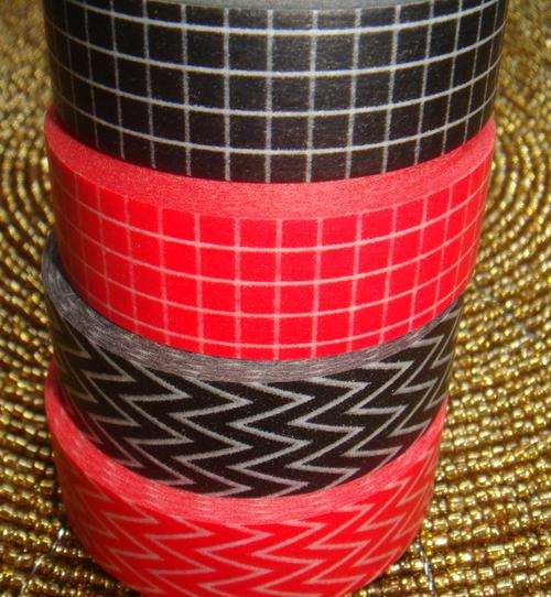 Red and Black Washi Tape Set