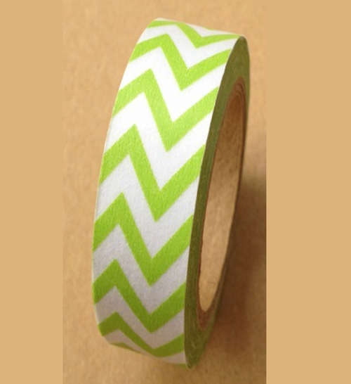 Green Chevron Washi Tape
