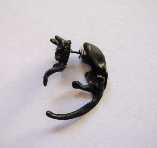 Black Cat Earring (1 Piece)