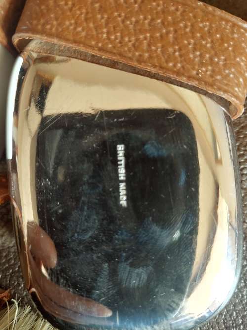 Vintage mens leather vanity