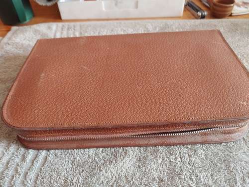 Vintage mens leather vanity