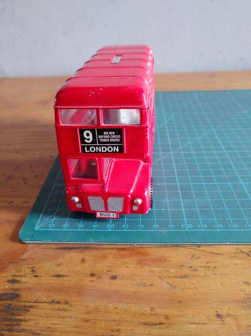 Toy bus money box Die cast metal