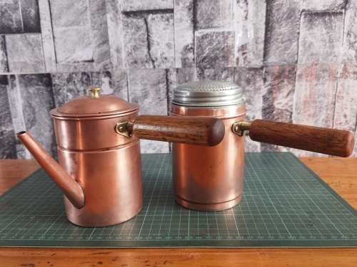 Vintage B&M Douro Copper 5-piece Niopolitan flip coffee pot/Espresso maker