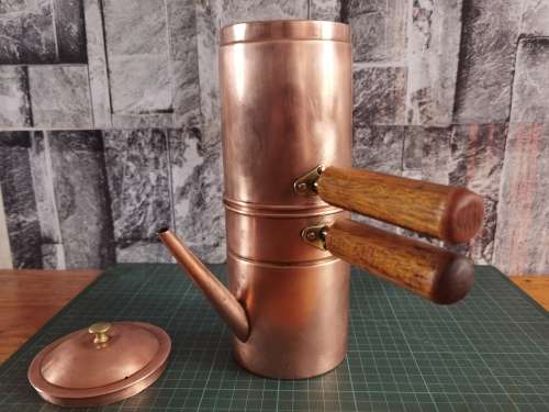 Vintage B&M Douro Copper 5-piece Niopolitan flip coffee pot/Espresso maker