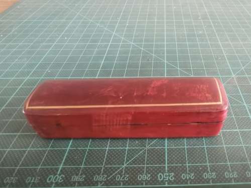Vintage poker dice in leather case