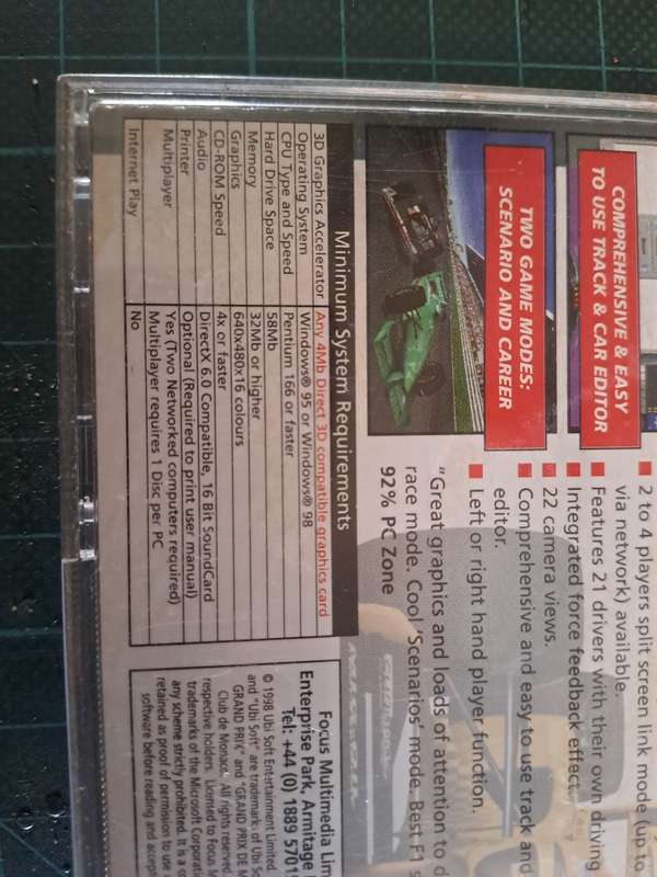 Vintage PC game Monaco grand prix racing simulation 2