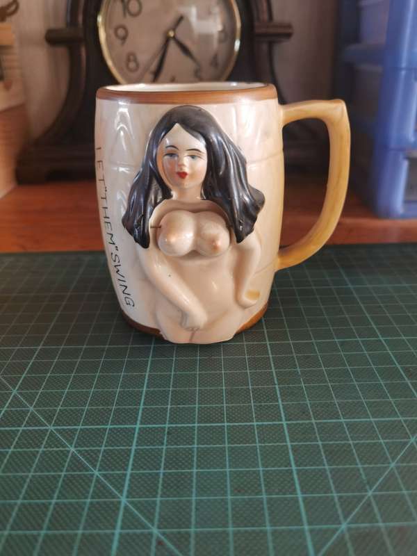 Vintage mug `Let them swing`