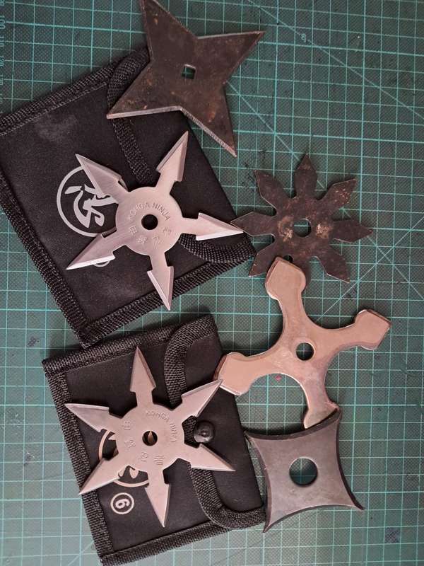 Ninja stars shuriken bundled x6