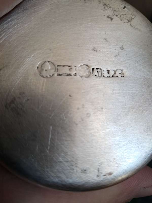 Vintage silver plated beer mug 12cm tall