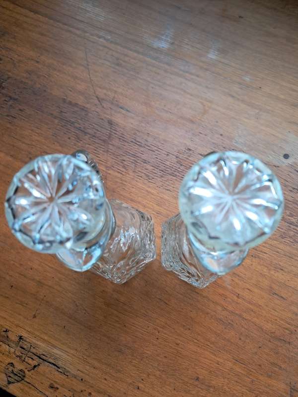Vintage Glass Oil & Vinegar Cruet Set