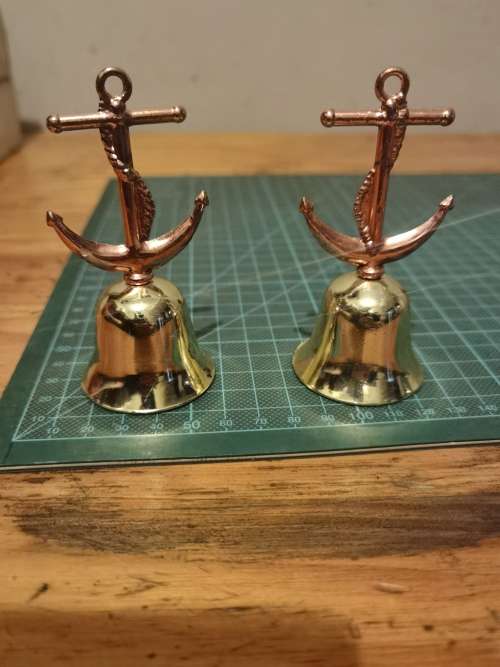 Bells Anchor design (brass) x2