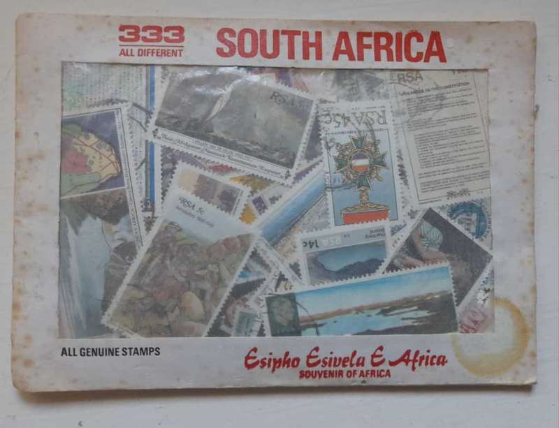 333 pre-pack South African stamps, all different