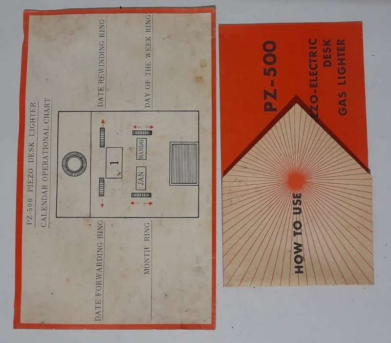 PZ-500 Piezo-electric desk gas lighter