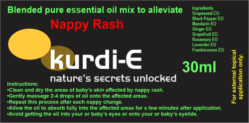 Blended Essential oil ( Nappy Rash ) 30ml